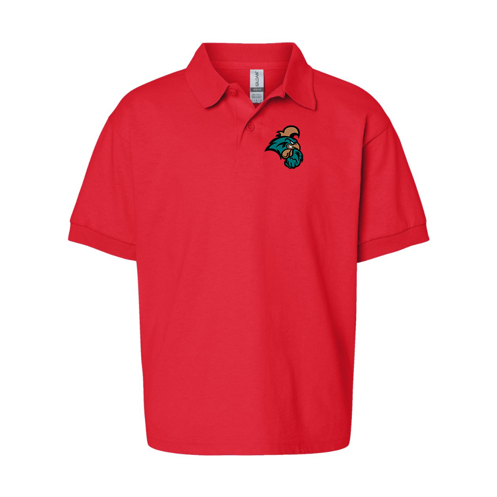 Youth    Coastal Carolina Chanticleers  Gildan Dry Blend Jersey Polo