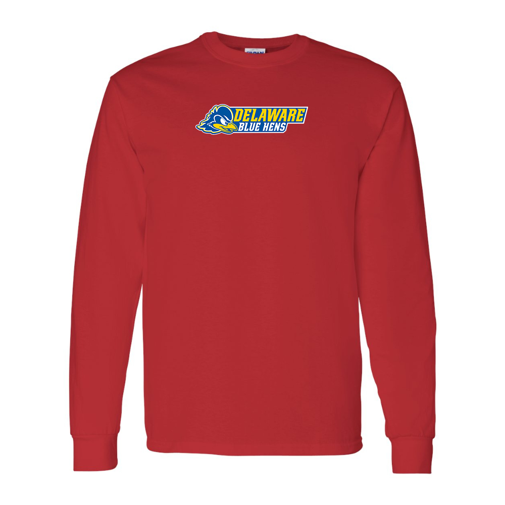 Men's  Delaware Blue Hens Gildan Heavy Cotton Long Sleeve T-Shirt