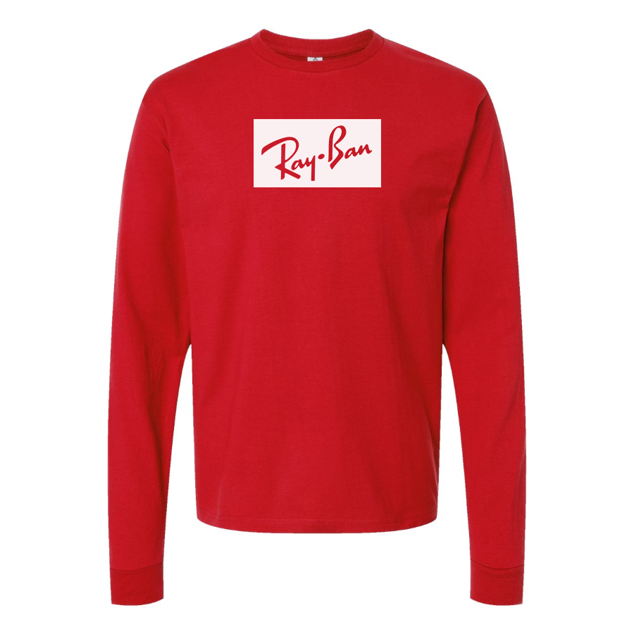 Men's Ray Ban Logo Cotton Long Sleeve T-Shirt