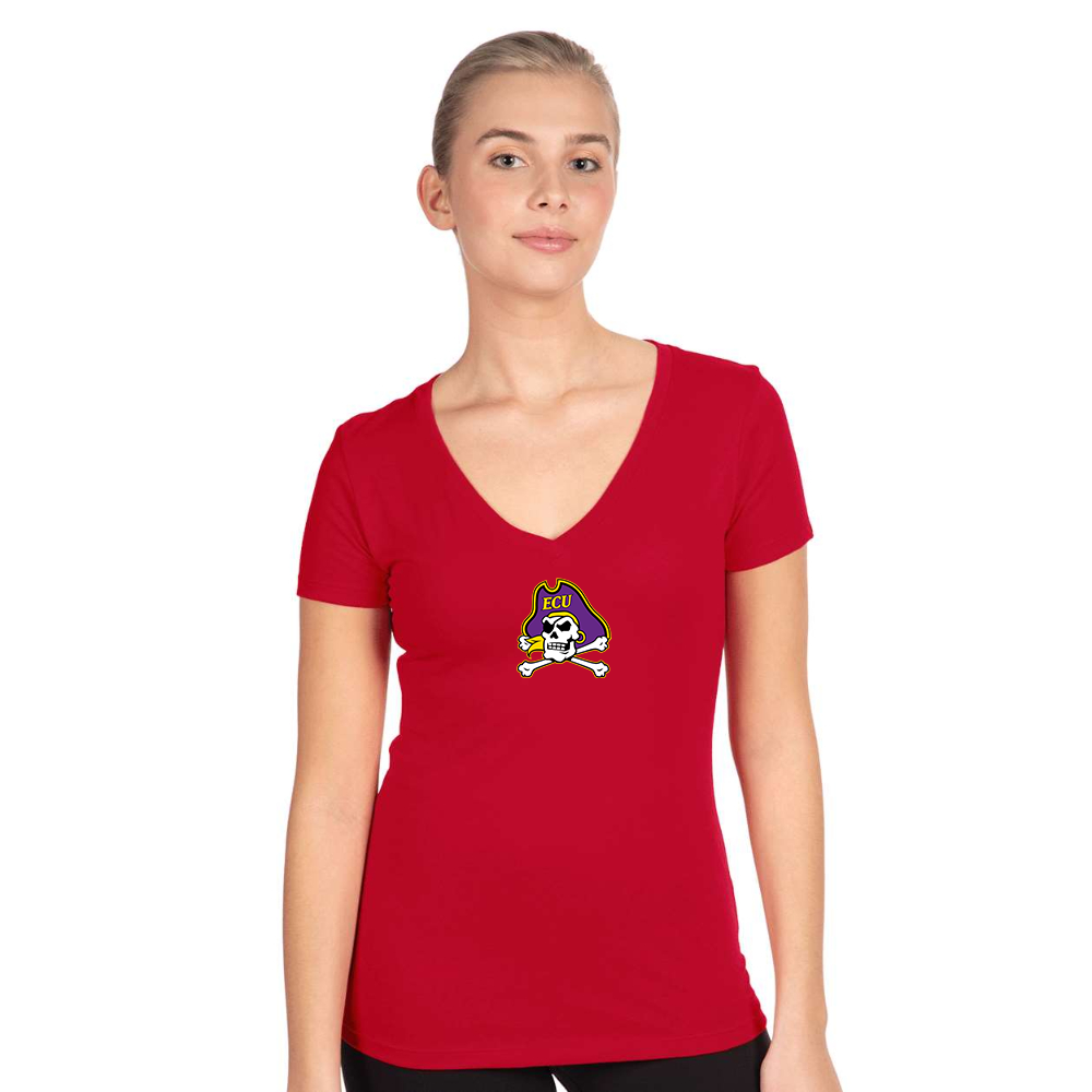 Women's East Carolina Pirates Next Level V-Neck T-Shirt