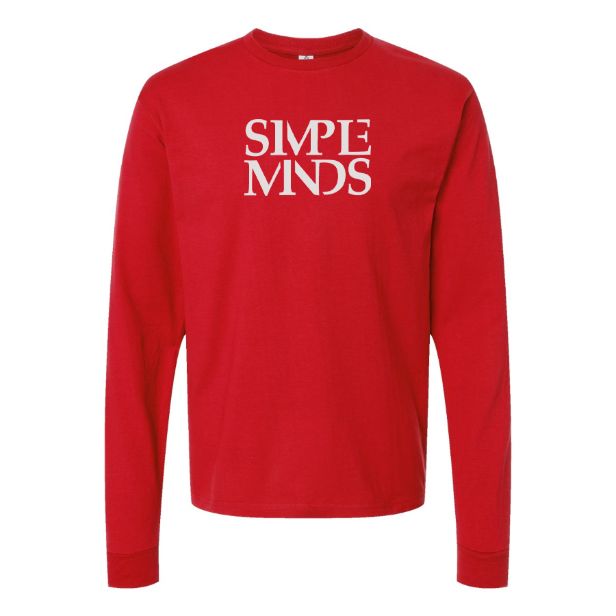 Men's Simple Minds Logo Cotton Long Sleeve T-Shirt