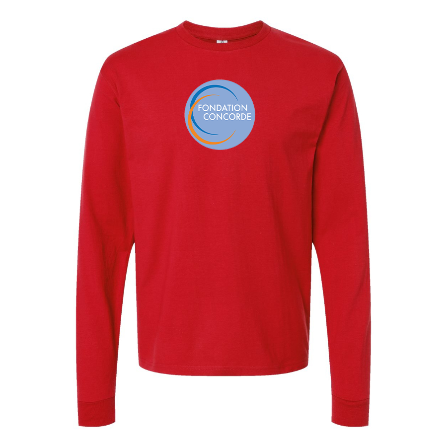 Men's Fondation Concorde Logo Cotton Long Sleeve T-Shirt