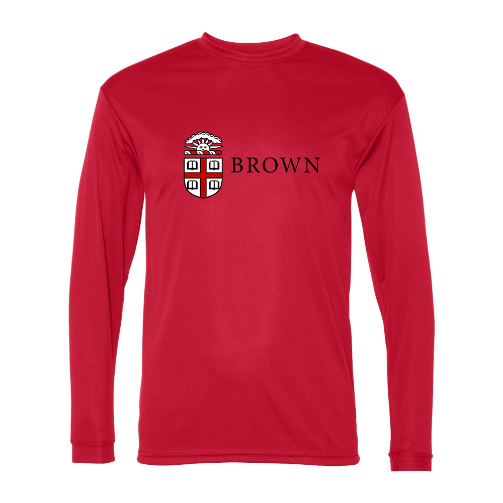 Men's Brown University  Performance Long Sleeve T-Shirt