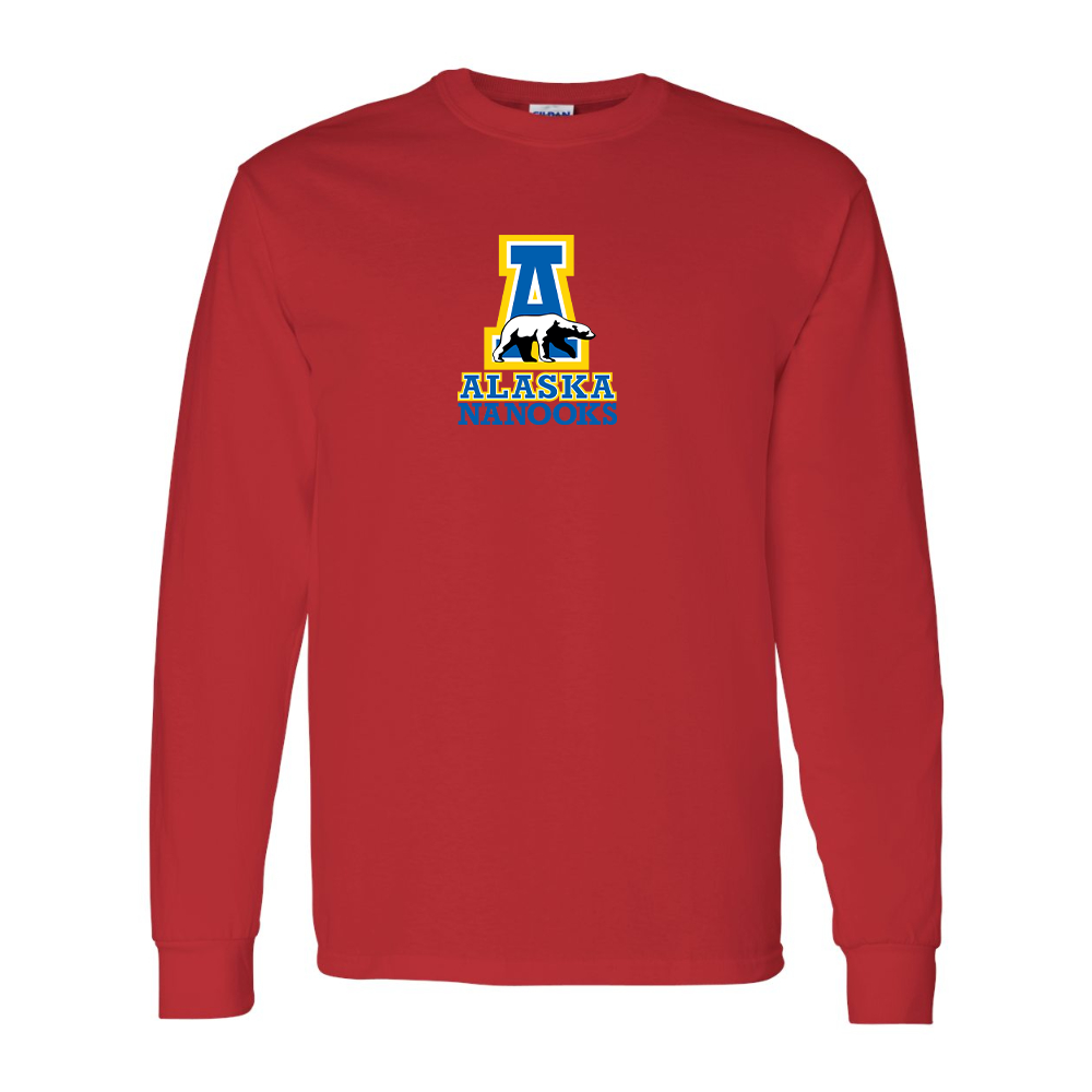 Men's Alaska Nanooks Gildan Heavy Cotton Long Sleeve T-Shirt