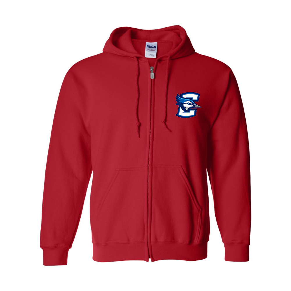 Men's Creighton Bluejays  Gildan  Heavy Blend Full Zip Hooded Sweatshirt
