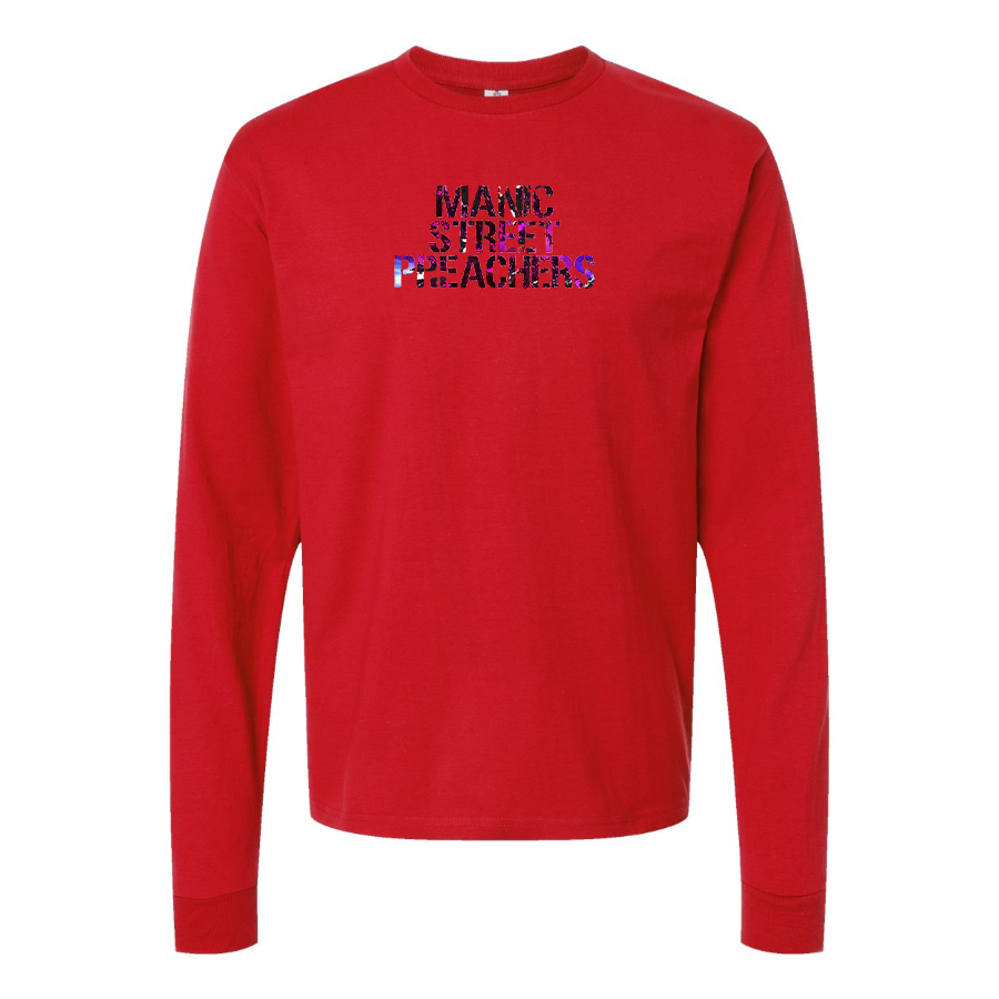 Men's Manic Street Preachers Logo Cotton Long Sleeve T-Shirt