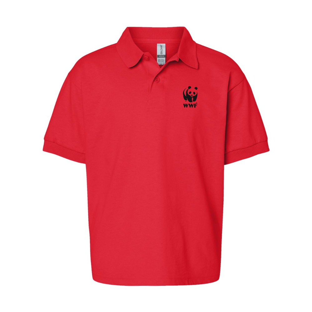 Youth  WWF Gildan Dry Blend Jersey Polo