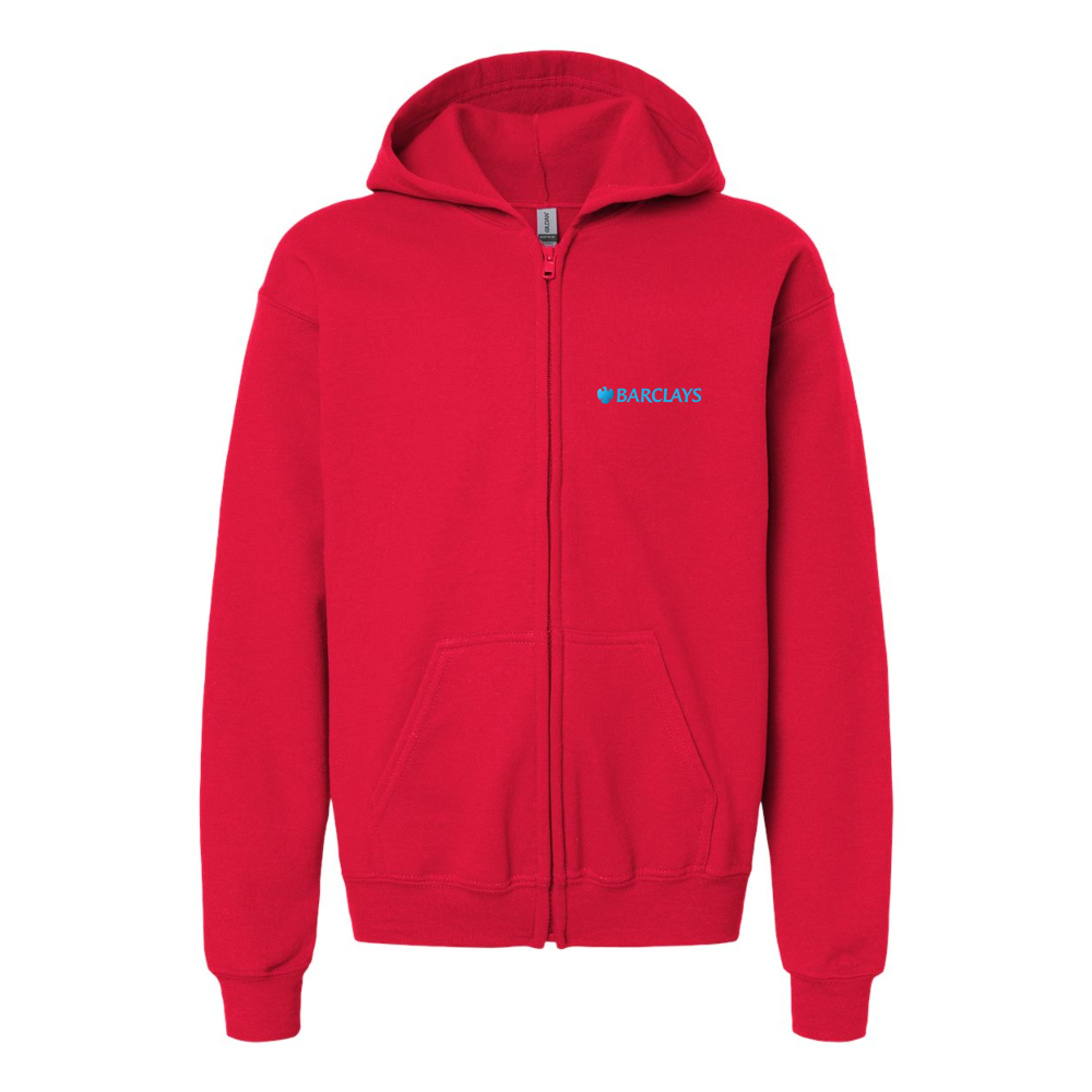 Youth  Barclays  Gildan Heavy Blend Full Zip Hooded Sweatshirt