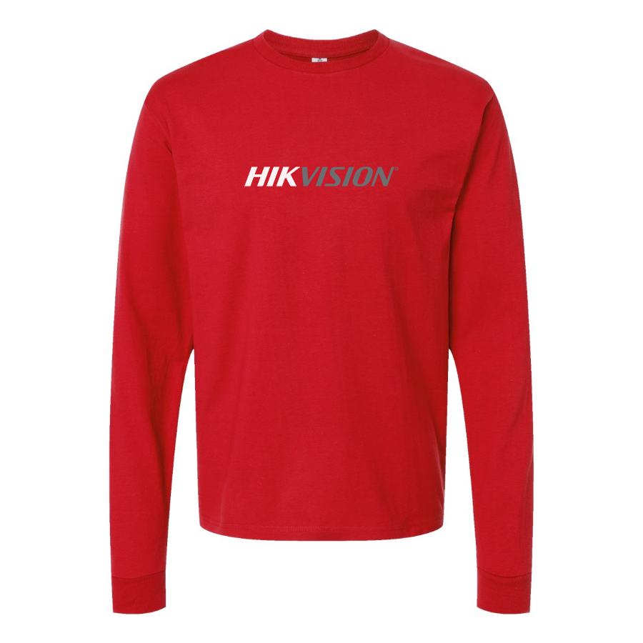 Men's Hikvision Logo Cotton Long Sleeve T-Shirt