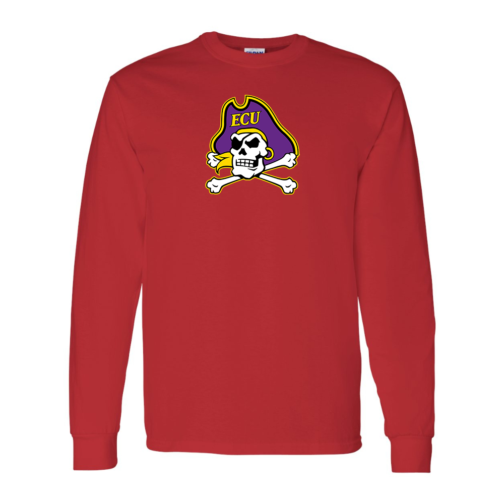 Men's East Carolina Pirates Gildan Heavy Cotton Long Sleeve T-Shirt