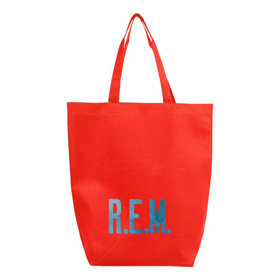 R.E.M. Blue Q-Tees Non-Woven Gusset Bottom Tote