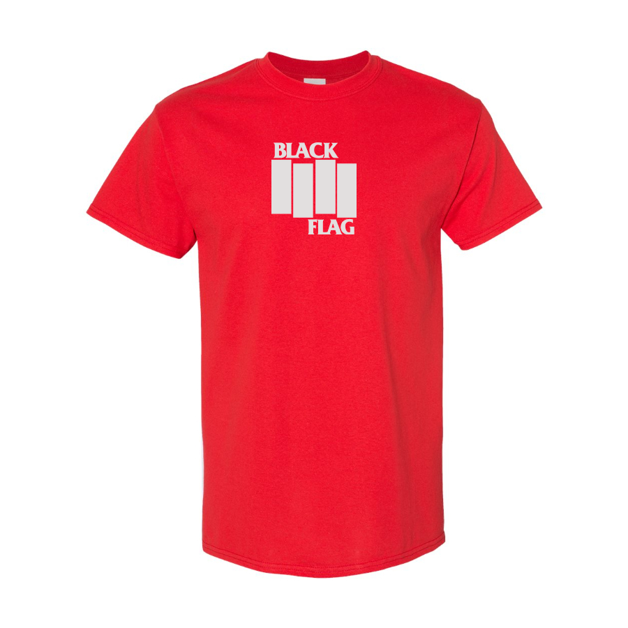 Men's Black Flag Logo Cotton T-Shirt