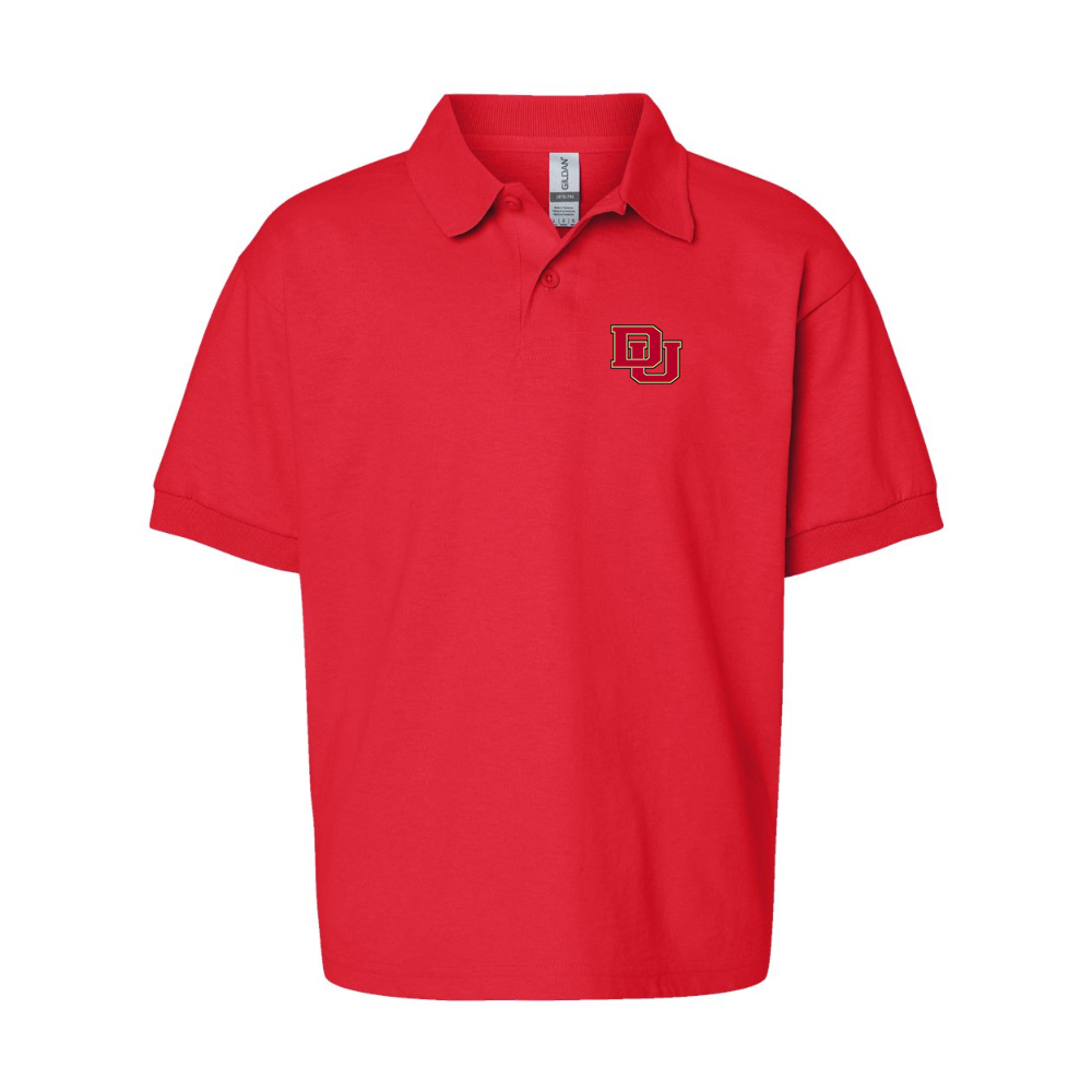 Youth  Denver Pioneers  Gildan Dry Blend Jersey Polo