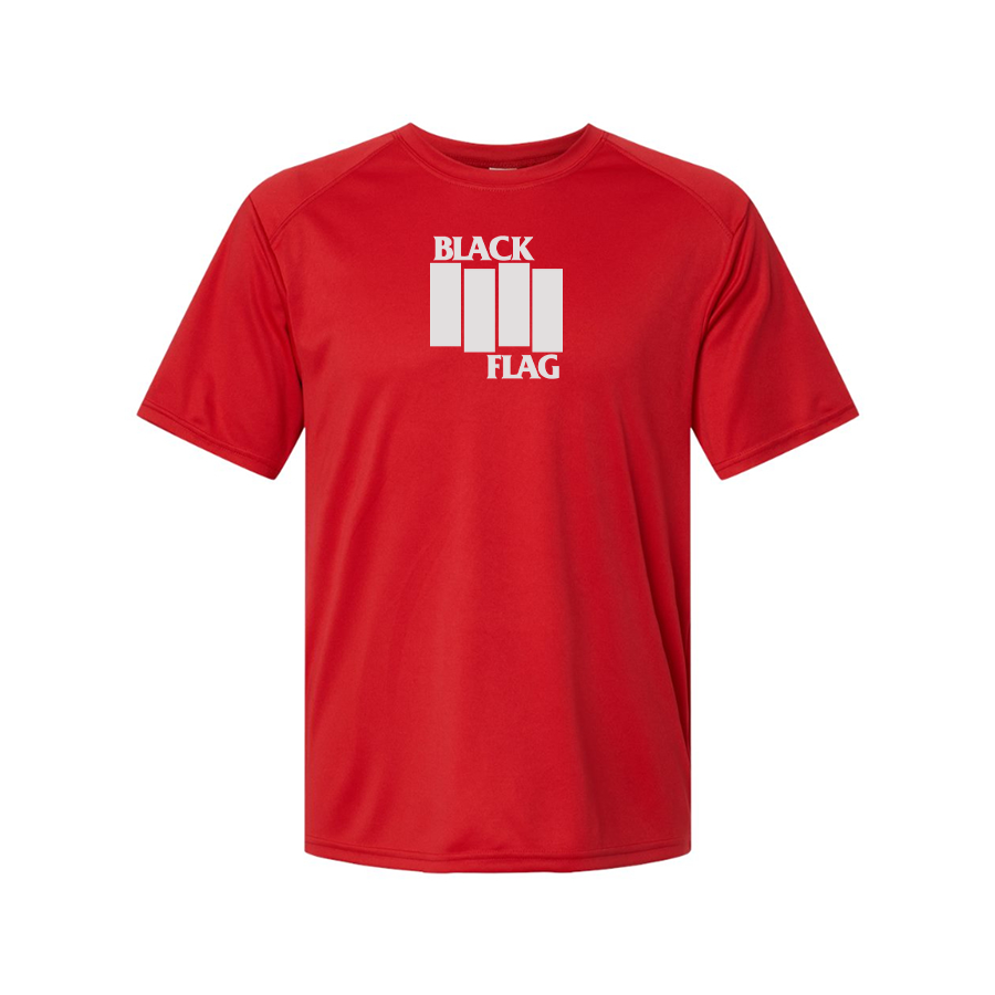 Men's Black Flag Logo Performance T-Shirt