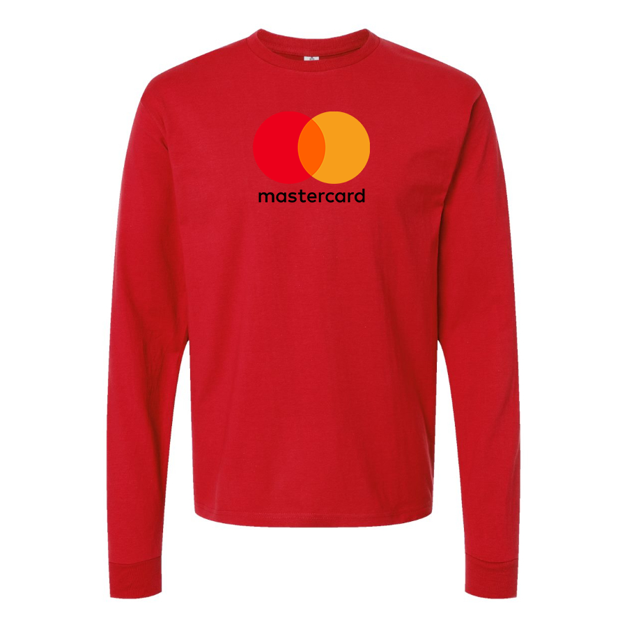 Men's Mastercard Logo Cotton Long Sleeve T-Shirt