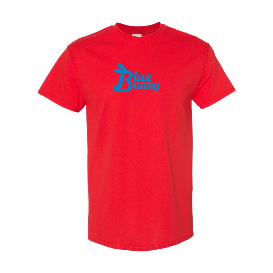Men's Blue Bunny Logo Cotton T-Shirt