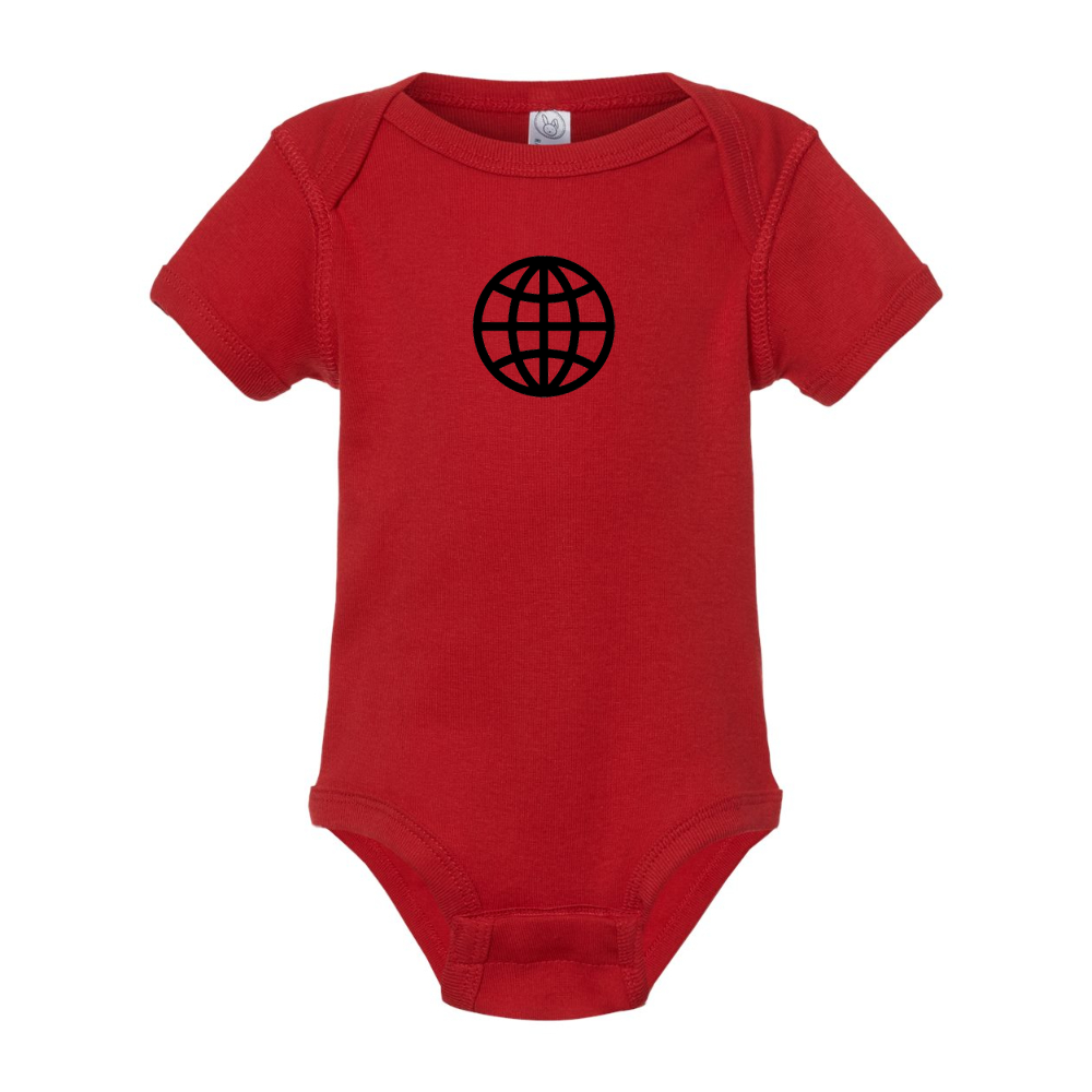Internet Globe Rabbit Skins Infant Baby Rib Bodysuit