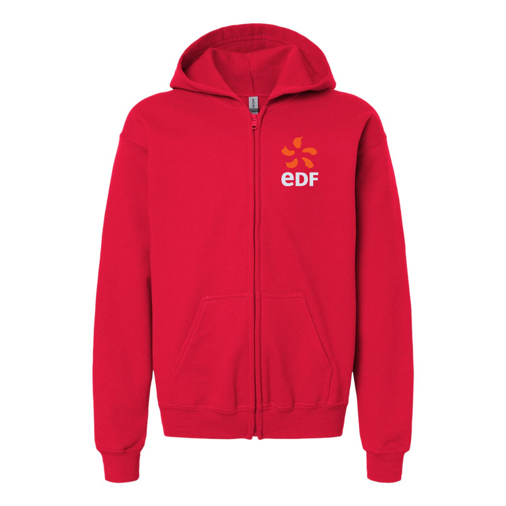 Youth Edf Gildan Heavy Blend Full Zip Hooded Sweatshirt