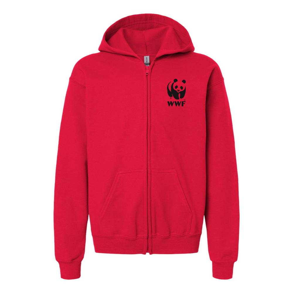 Youth WWF  Gildan Heavy Blend Full Zip Hooded Sweatshirt