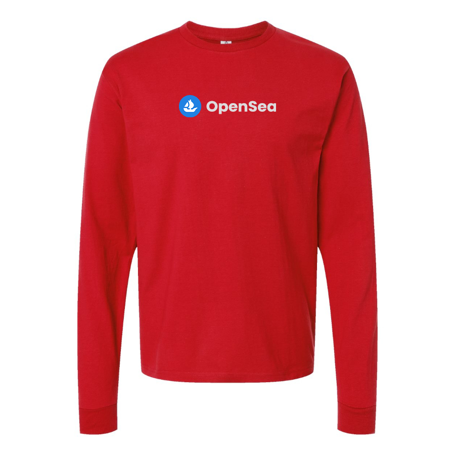 Men's OpenSea Logo Cotton Long Sleeve T-Shirt