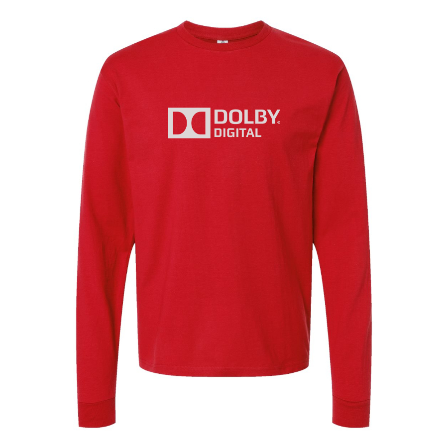 Men's Dolby Digital  Logo Cotton Long Sleeve T-Shirt