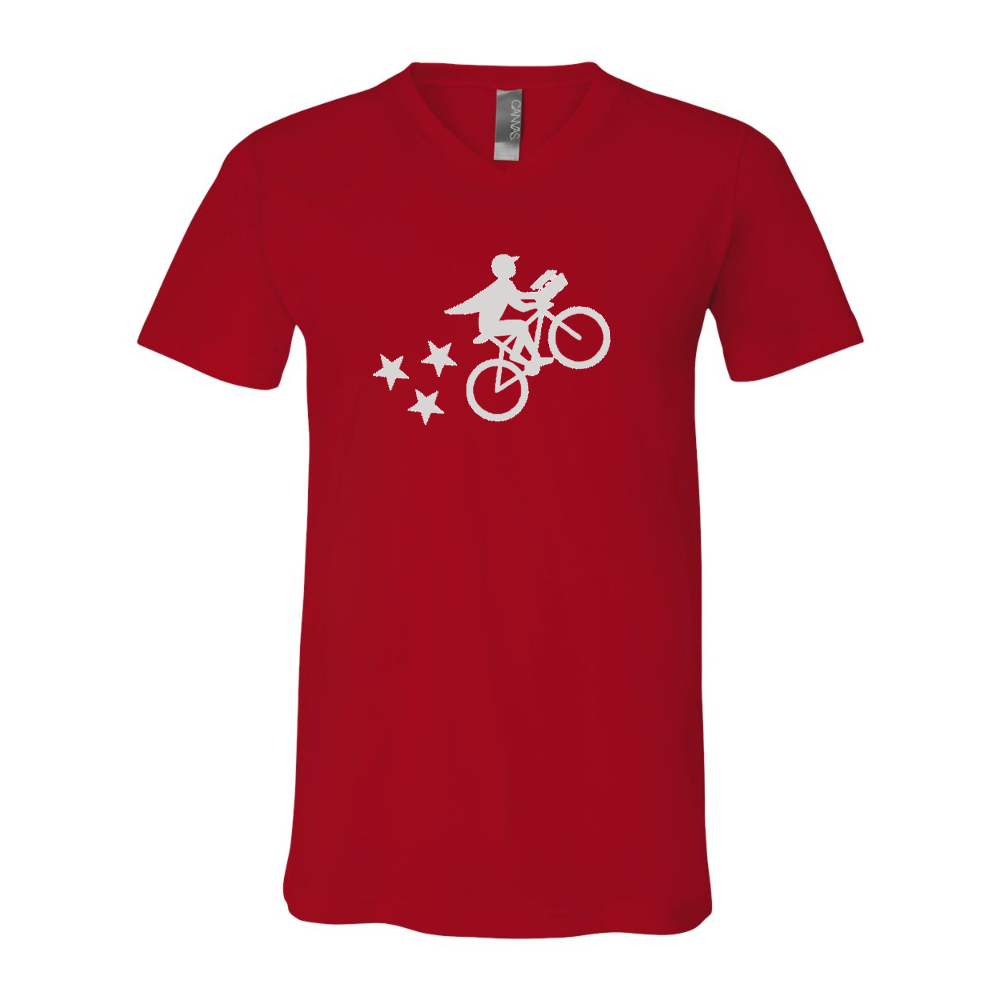 Postmates Bike BELLA  CANVAS - Jersey V-Neck T-Shirt