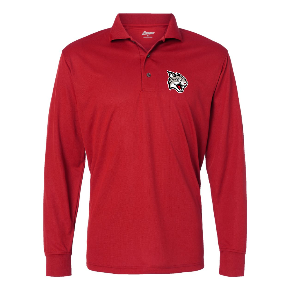 Men's  Davidson Wildcats Paragon Prescott Long Sleeve Polo