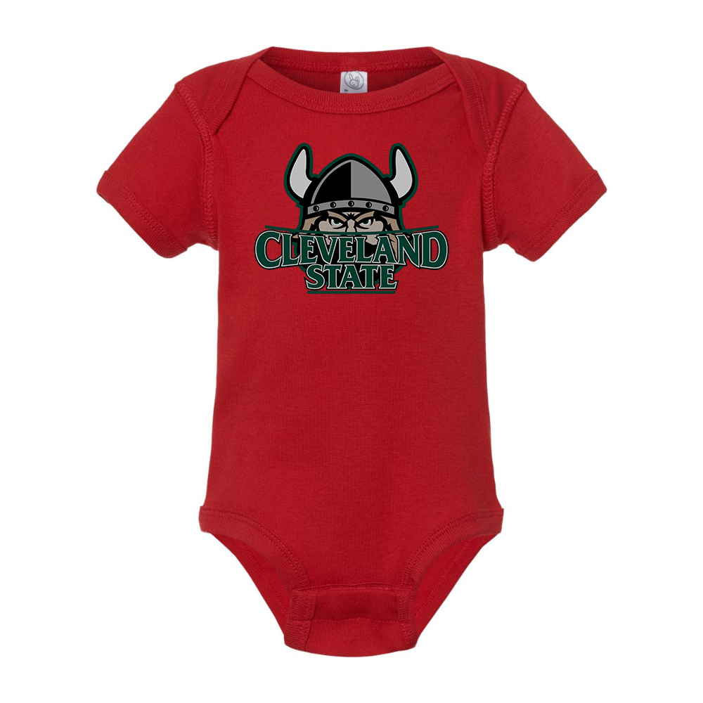 Cleveland State Vikings  Rabbit Skins Infant Baby Rib Bodysuit