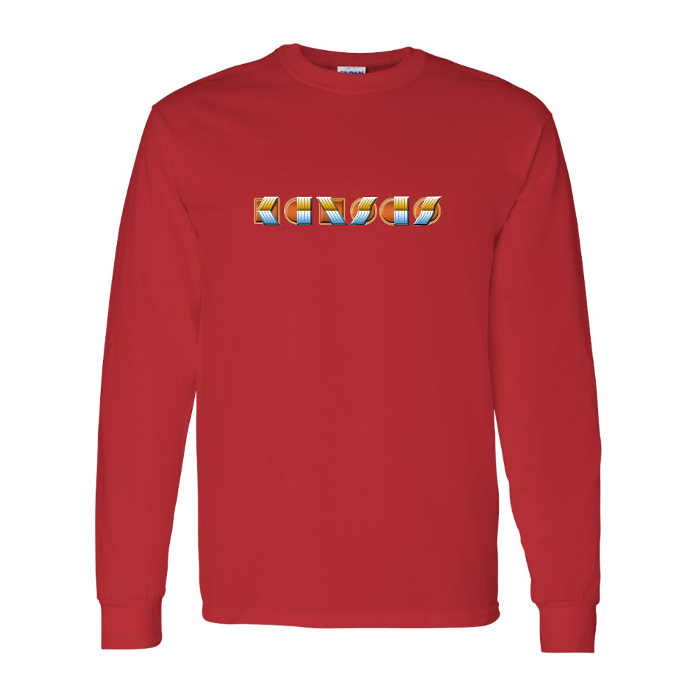 Men's Kansas Gildan Heavy Cotton Long Sleeve T-Shirt