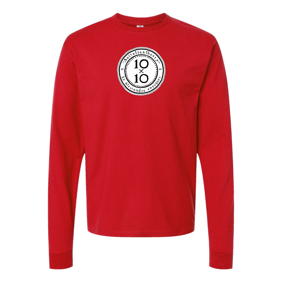 Men's 10x10 An Italian Theory Logo Cotton Long Sleeve T-Shirt