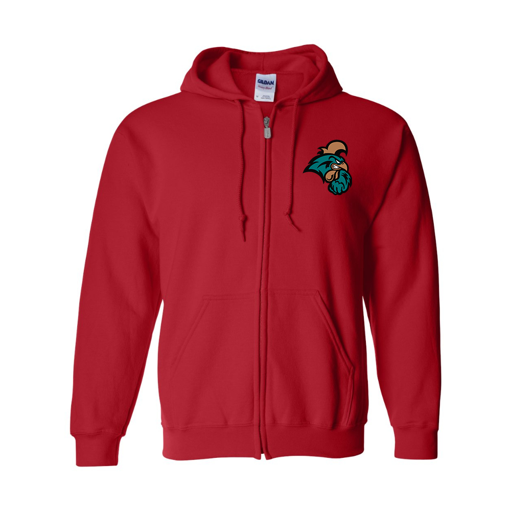 Men's  Coastal Carolina Chanticleers  Gildan  Heavy Blend Full Zip Hooded Sweatshirt
