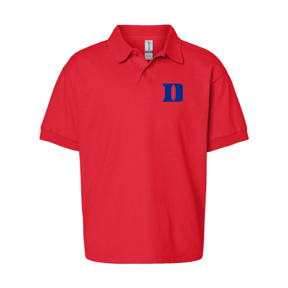 Youth  Duke Blue Devils Gildan Dry Blend Jersey Polo