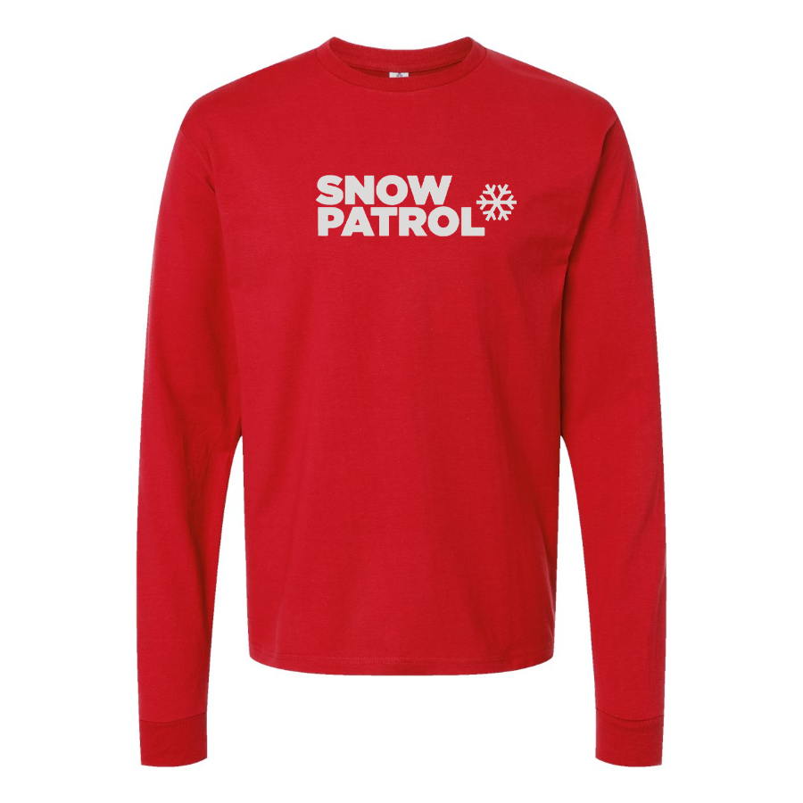 Men's Snow Patrol Logo Cotton Long Sleeve T-Shirt