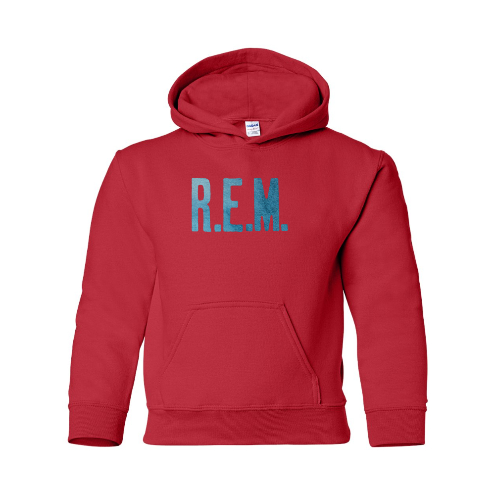 Youth R.E.M. Blue Gildan Heavy Blend  Hooded Sweatshirt