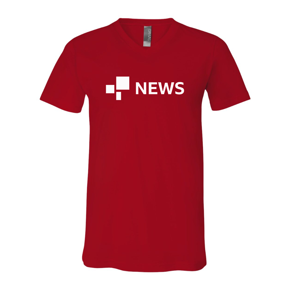 BBC News  BELLA  CANVAS - Jersey V-Neck T-Shirt