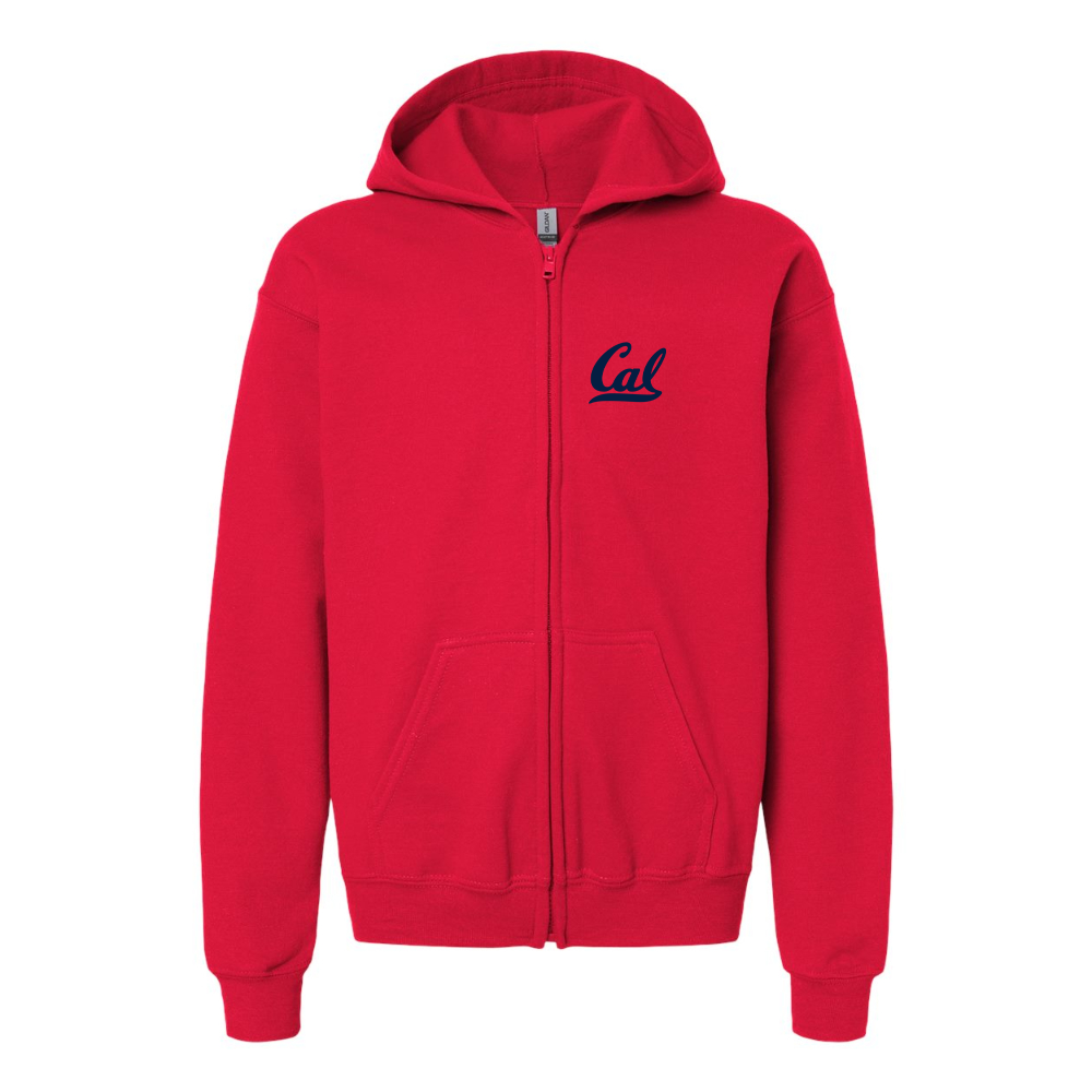 Youth California Golden Bears Gildan Heavy Blend Full Zip Hooded Sweatshirt