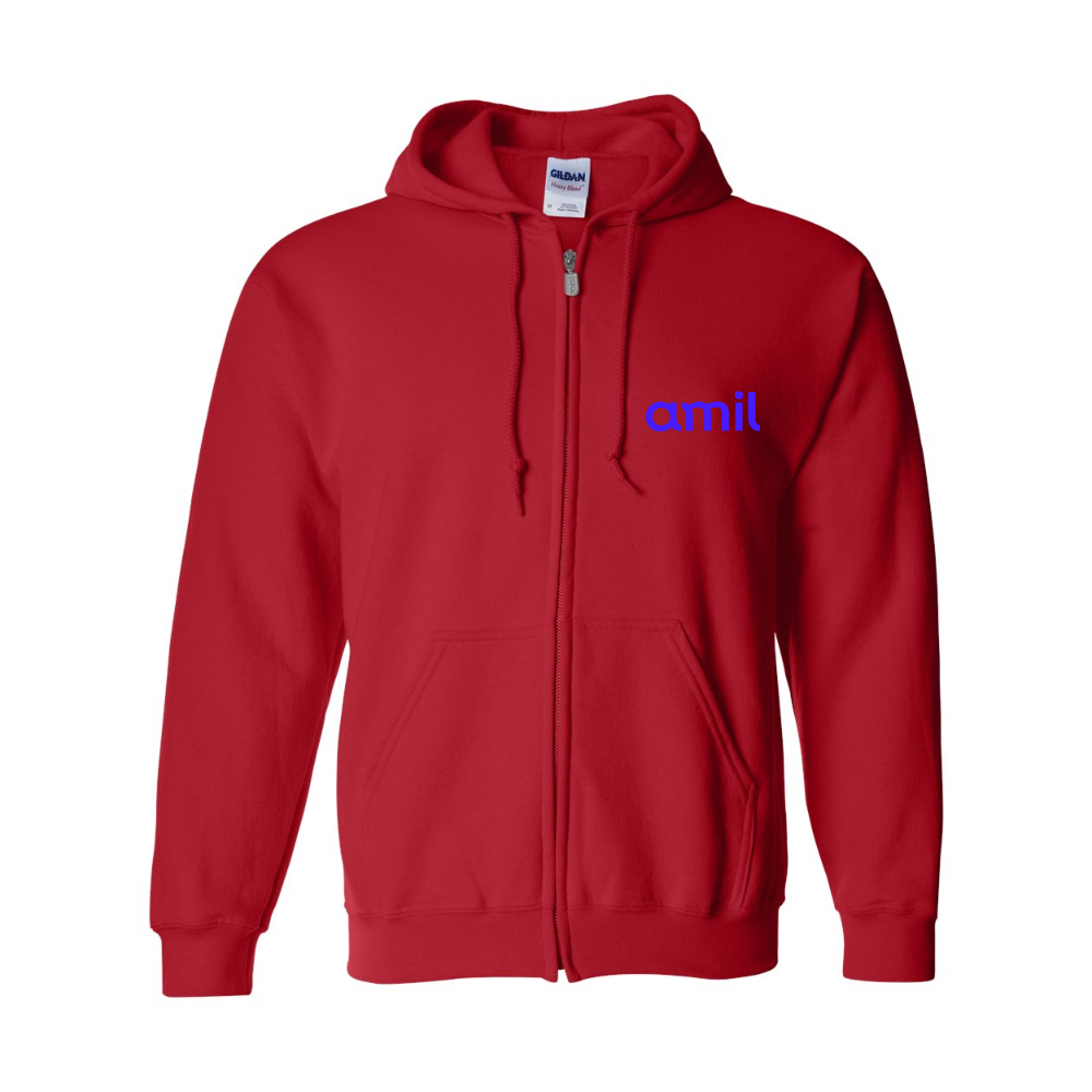 Men's  Amil  Gildan  Heavy Blend Full Zip Hooded Sweatshirt