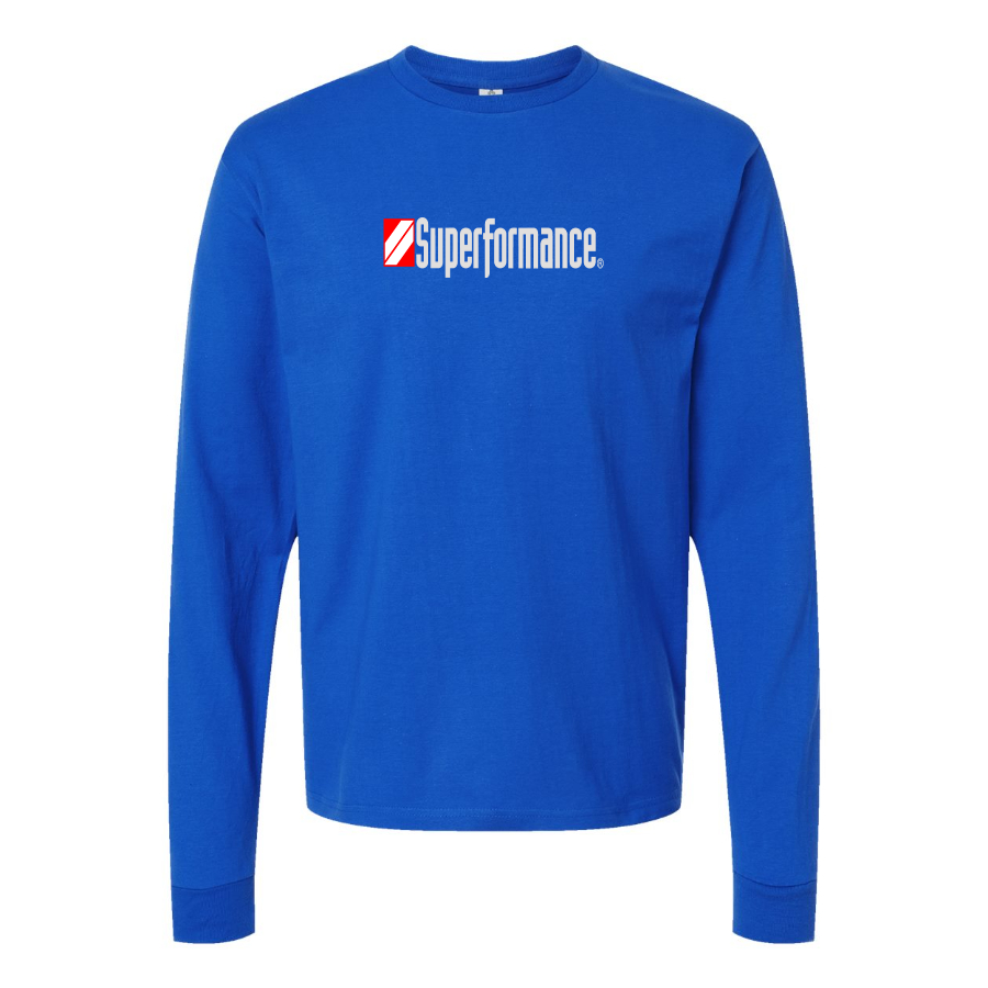 Men's Superformance Logo Cotton Long Sleeve T-Shirt