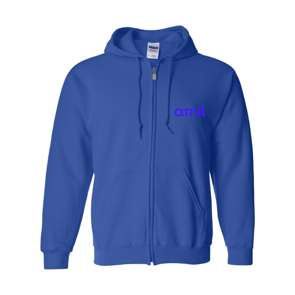 Men's  Amil  Gildan  Heavy Blend Full Zip Hooded Sweatshirt