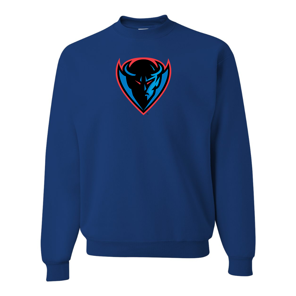 Men's  DePaul Blue Demons JERZEES NuBlend Crewneck Sweatshirt
