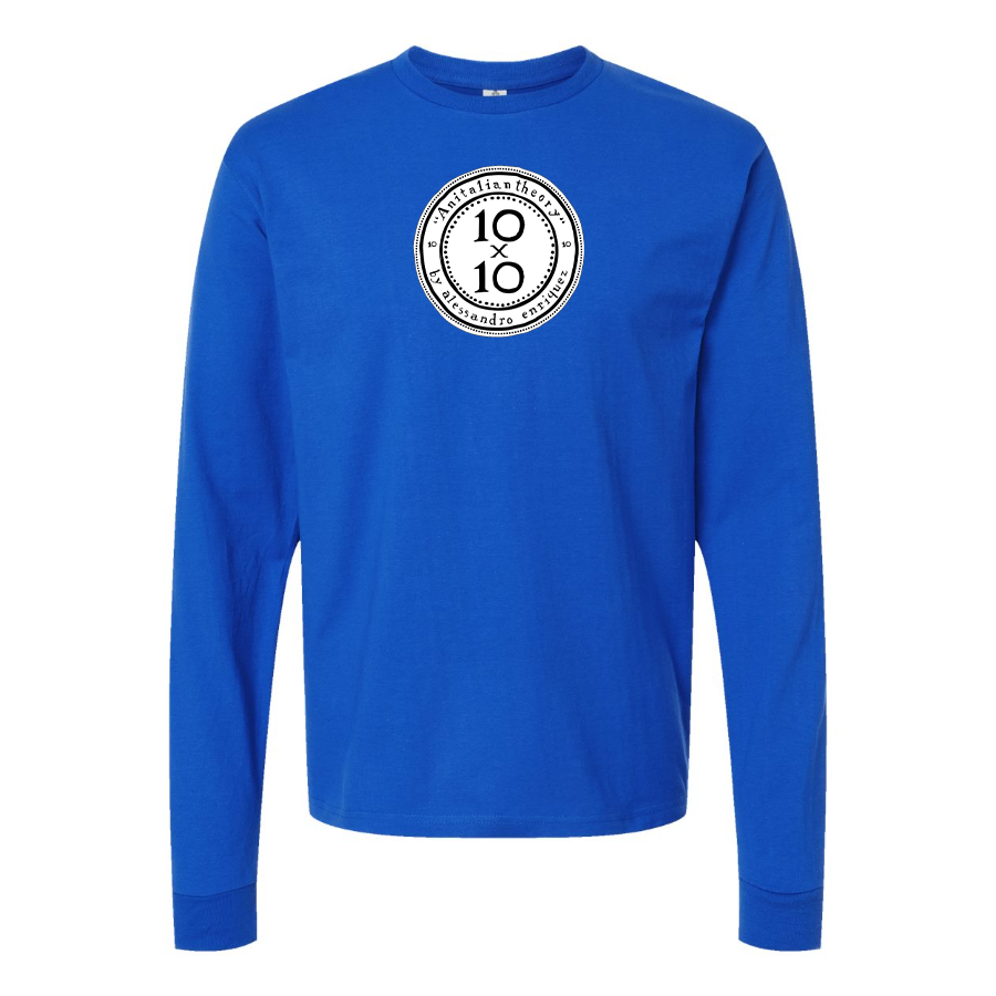 Men's 10x10 An Italian Theory Logo Cotton Long Sleeve T-Shirt