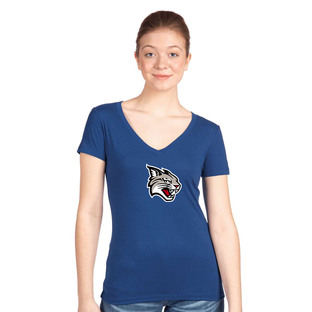Women's Davidson Wildcats   Next Level V-Neck T-Shirt
