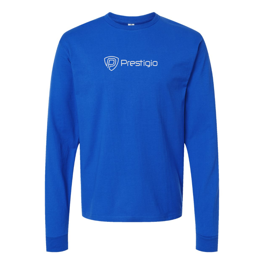 Men's Prestigio Logo Cotton Long Sleeve T-Shirt