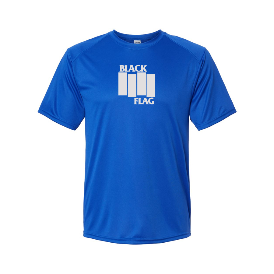 Men's Black Flag Logo Performance T-Shirt