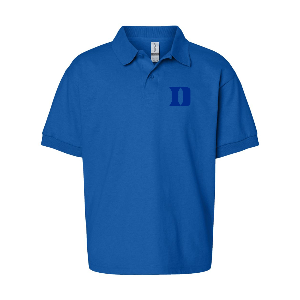 Youth  Duke Blue Devils Gildan Dry Blend Jersey Polo