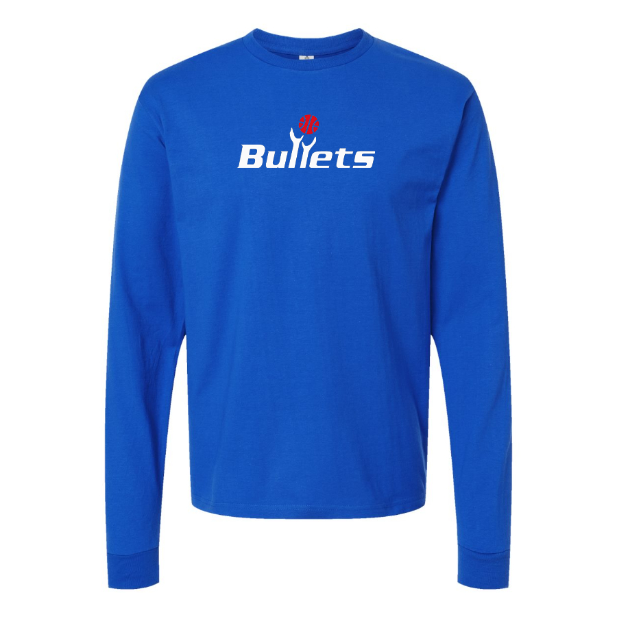 Men's Baltimore Bullets  Logo Cotton Long Sleeve T-Shirt