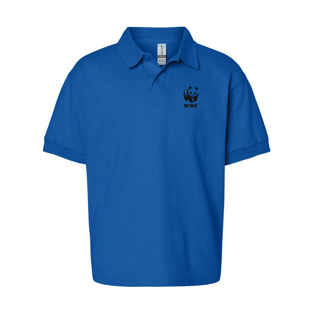Youth  WWF Gildan Dry Blend Jersey Polo