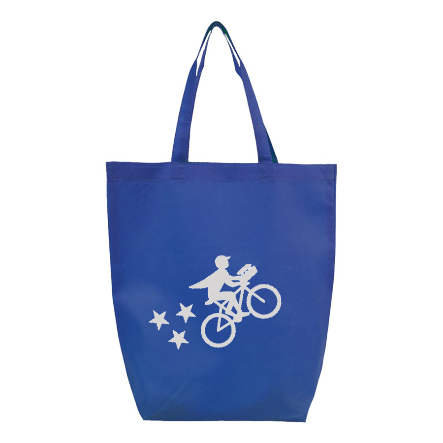 Postmates Bike Q-Tees Non-Woven Gusset Bottom Tote