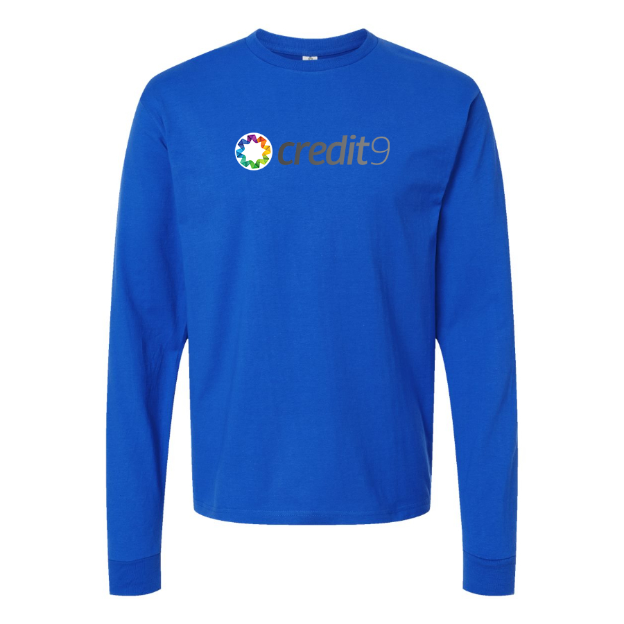 Men's Сredit9 Logo Cotton Long Sleeve T-Shirt