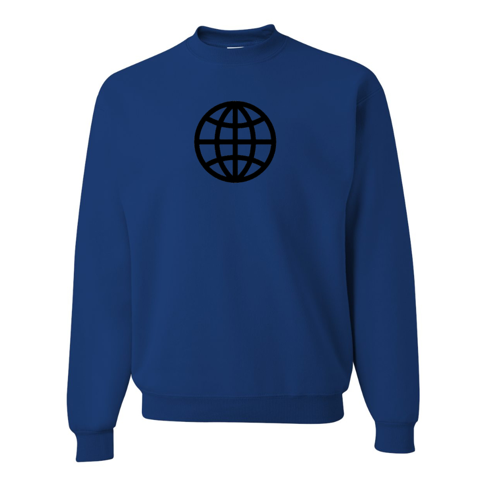 Men's  Internet Globe JERZEES NuBlend Crewneck Sweatshirt